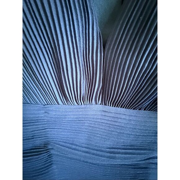 NWT Ieena for Mac Duggal  Pleated Bell Sleeve Chiffon Cocktail Mini Dress, Size - Picture 9 of 13